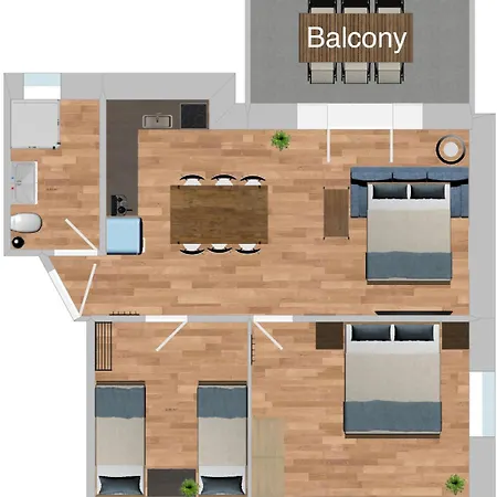 Moderne Mit Parkplatz - Floor Apartment *