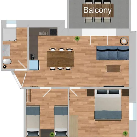 Moderne Mit Parkplatz - Floor Apartment *